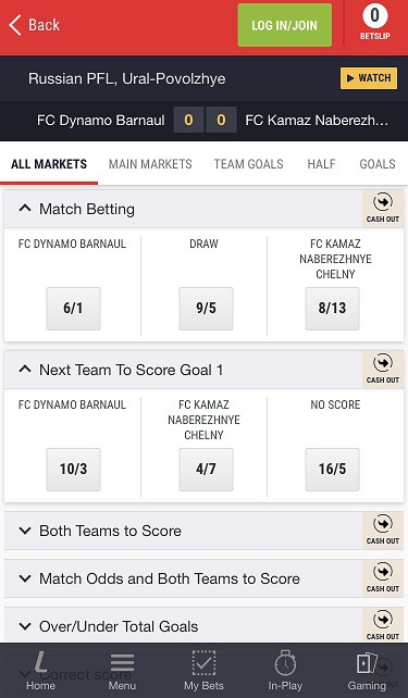 Ladbrokes Live Betting