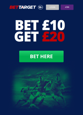 BetTarget Bet 10 Get 20 Offer