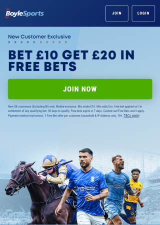 Boylesports Bet 10 Get 20 Offer