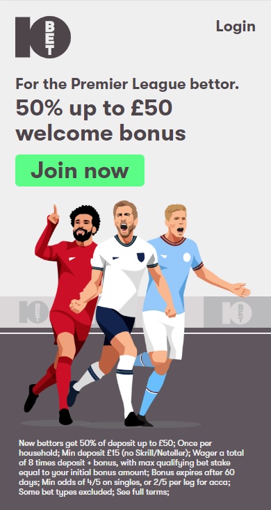 10bet matched deposit bonus